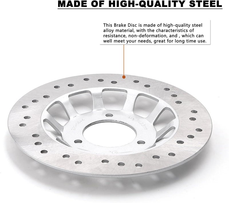 Minho 220mm Front Brake Disc Rotor with 3 Bolt Pattern in Aluminum Alloy Fit for Chinese 4-stroke GY6 150cc Scooter Mopeds Jonway, Right Side - Image 5